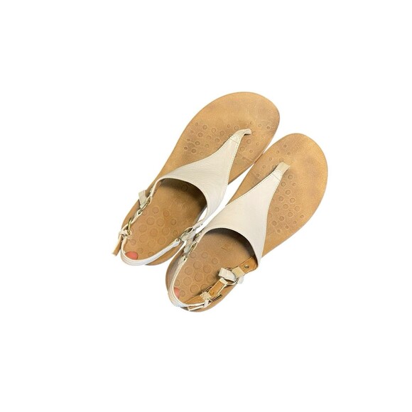 Vionic Kirra Sandals Womens 8.5 White Thong Slingback Adjustable Arch Support - Picture 3 of 12